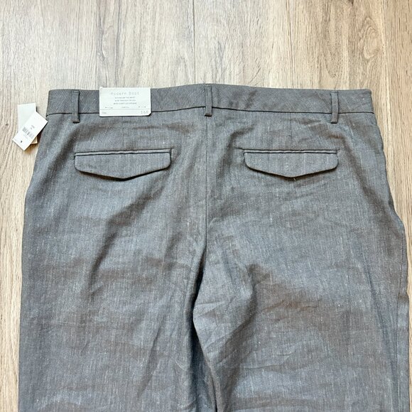 Gap Women's Modern Boot Linen Work Pants in Charcoal Gray Size 16R NWT - Picture 11 of 12